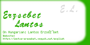 erzsebet lantos business card